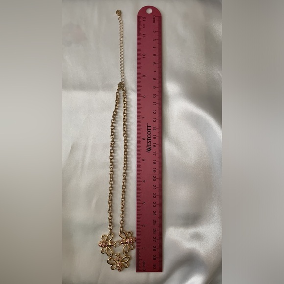 R.J Graziano Bumble Bee You Can Do It Necklace Gold Tone w/ Pink Rhinestone 🐝💖 - Picture 6 of 6